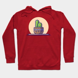 Cactus Plant Cartoon Vector Icon Illustration Hoodie